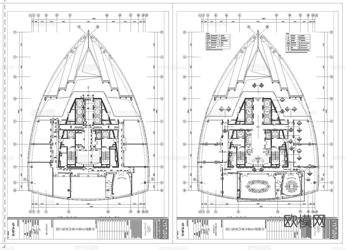 最新完整版办公楼会所施工图合集cad施工图