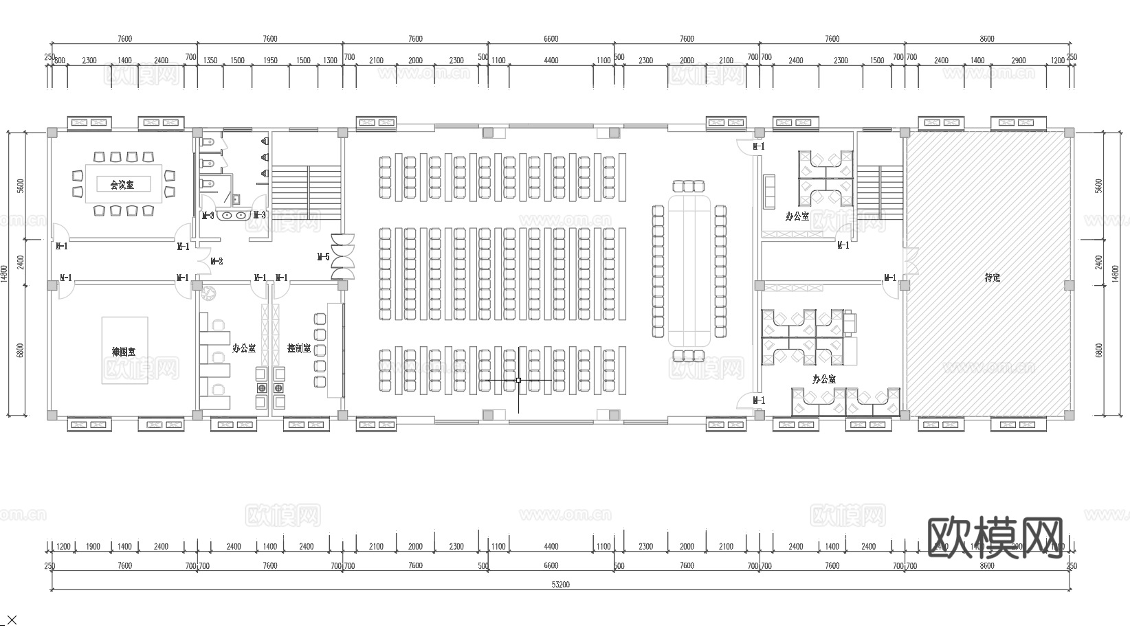 最新完整版办公室施工图合集cad施工图
