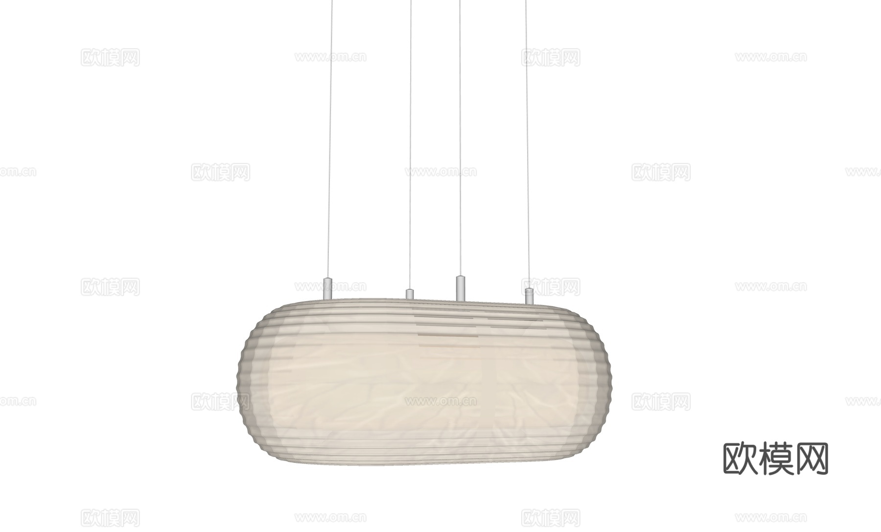 现代日式吊灯su模型