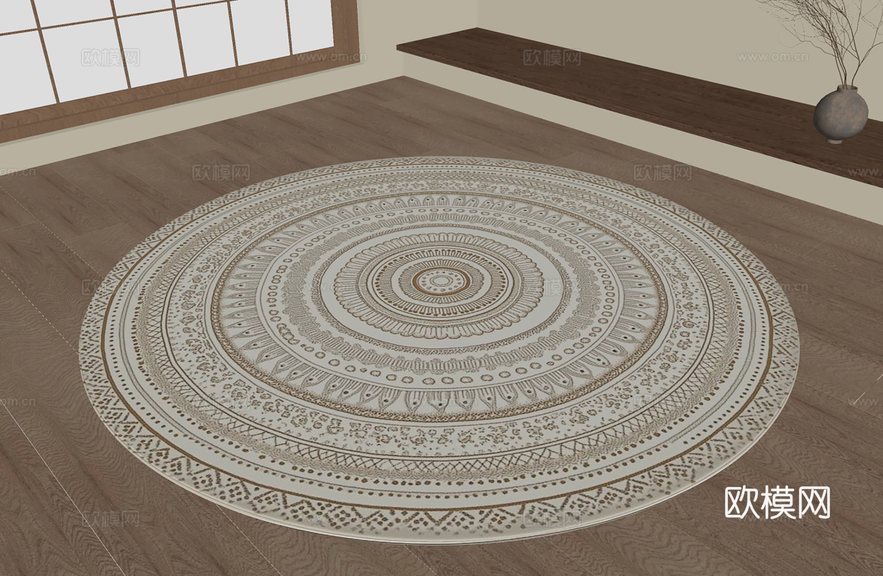 法式美式地毯su模型