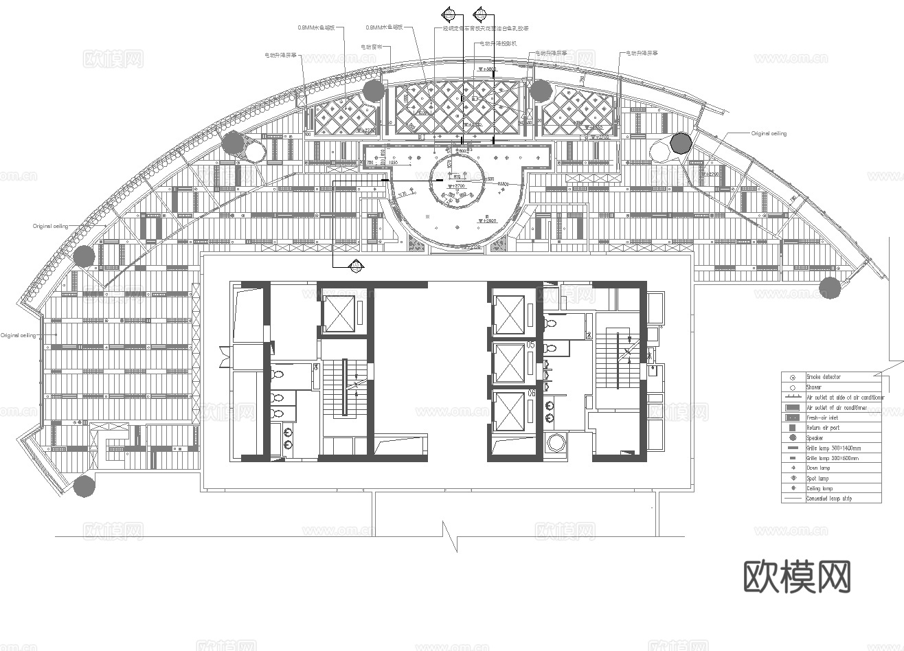 最新完整版办公室施工图合集cad施工图
