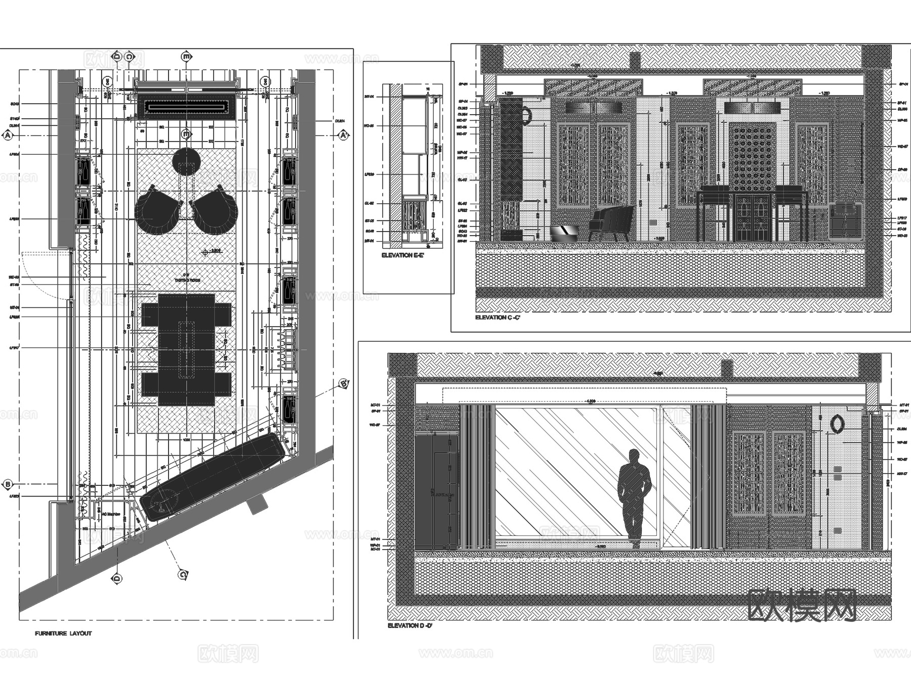 成都麓湖生态城二层别墅C户型样板间室内家装CAD施工图整套cad施工图