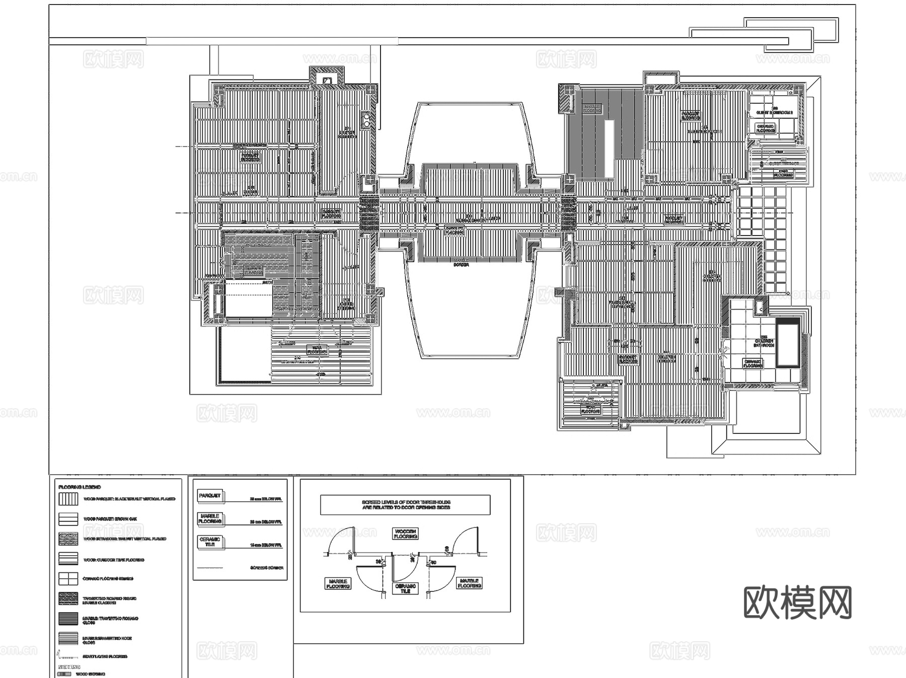 成都麓湖生态城二层别墅A户型样板间室内家装CAD施工图整套cad施工图