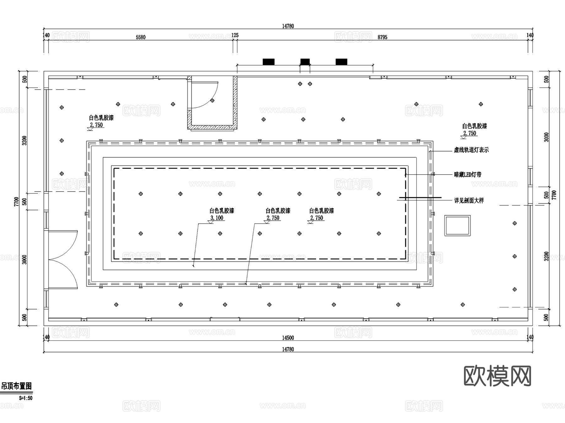 濮院圣天脉女装服装店展厅室内工装CAD施工图+3Dmax模型cad施工图