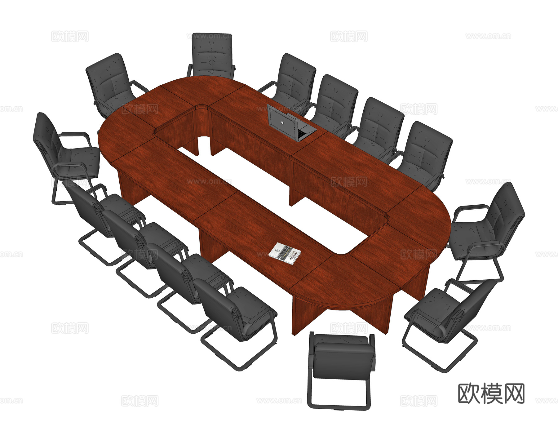 现代会议桌 圆形会议桌 椭圆形会议桌 培训桌 洽谈桌 条桌su模型