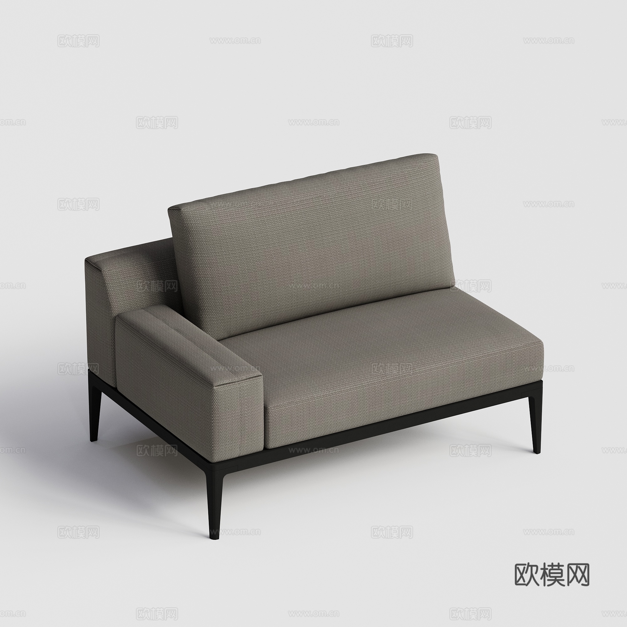 gloster - 现代沙发 庭院户外花园 单侧扶手单人沙发3d模型