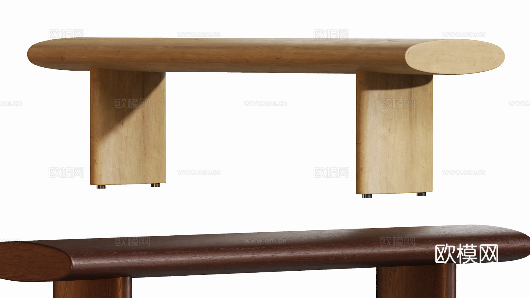 现代中古条凳床尾凳su模型