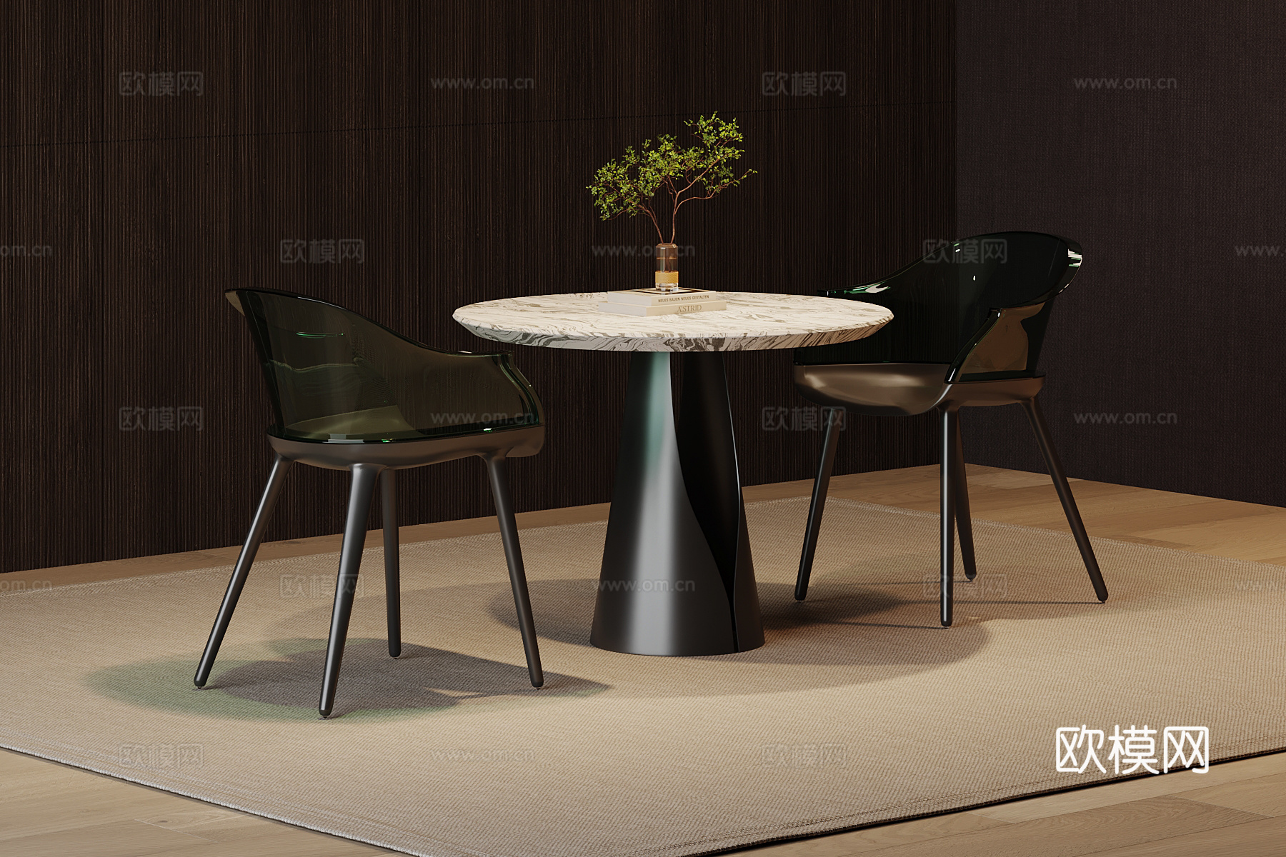 现代洽谈桌椅 休闲桌椅su模型