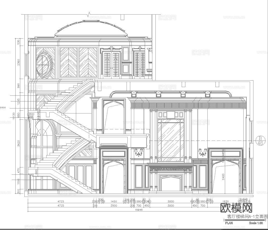 最新完整版欧式会所施工图合集cad施工图
