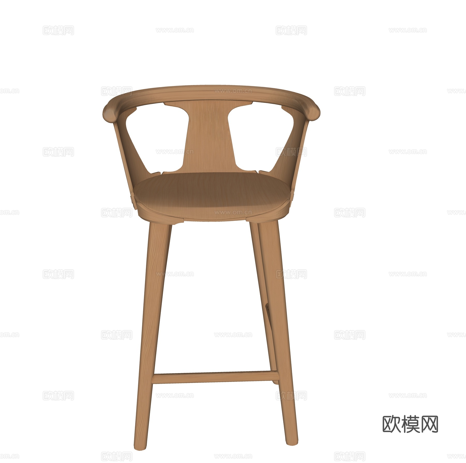 木质吧椅su模型