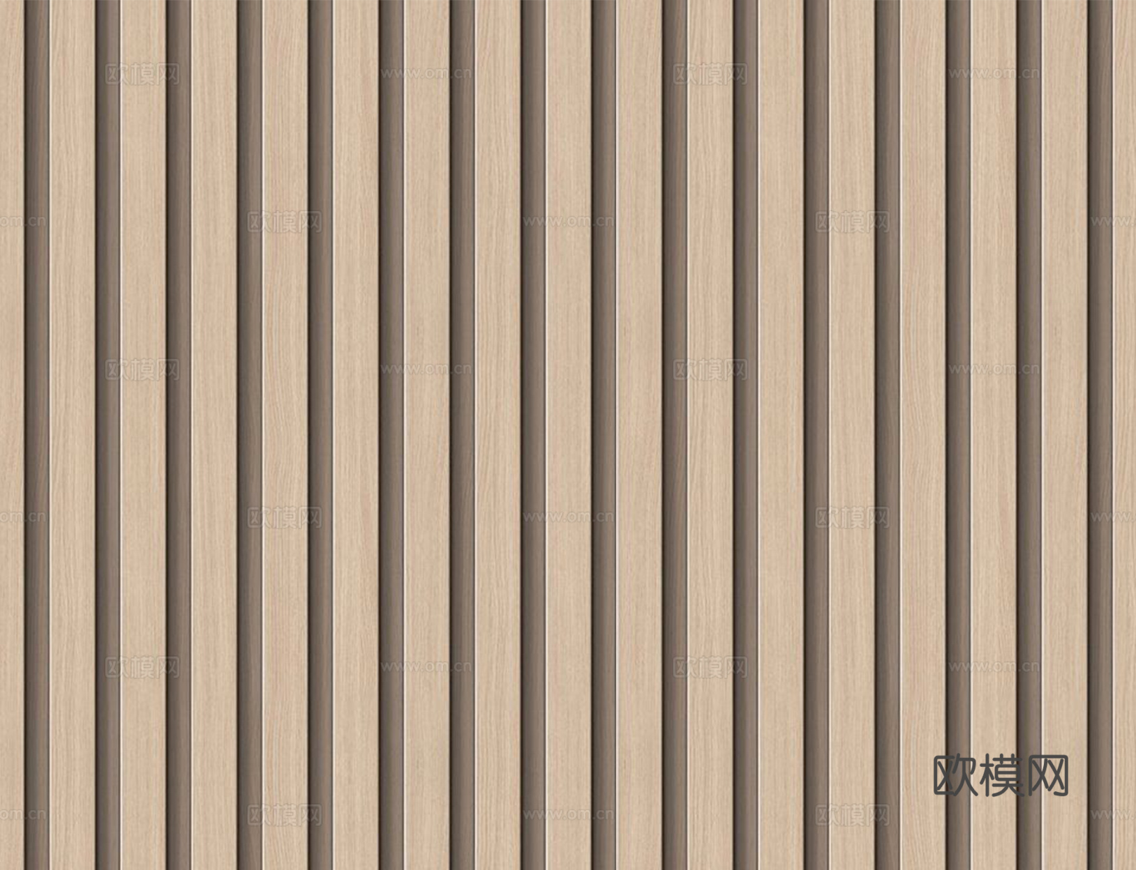 无缝原木奶油风木格栅 长城板贴图