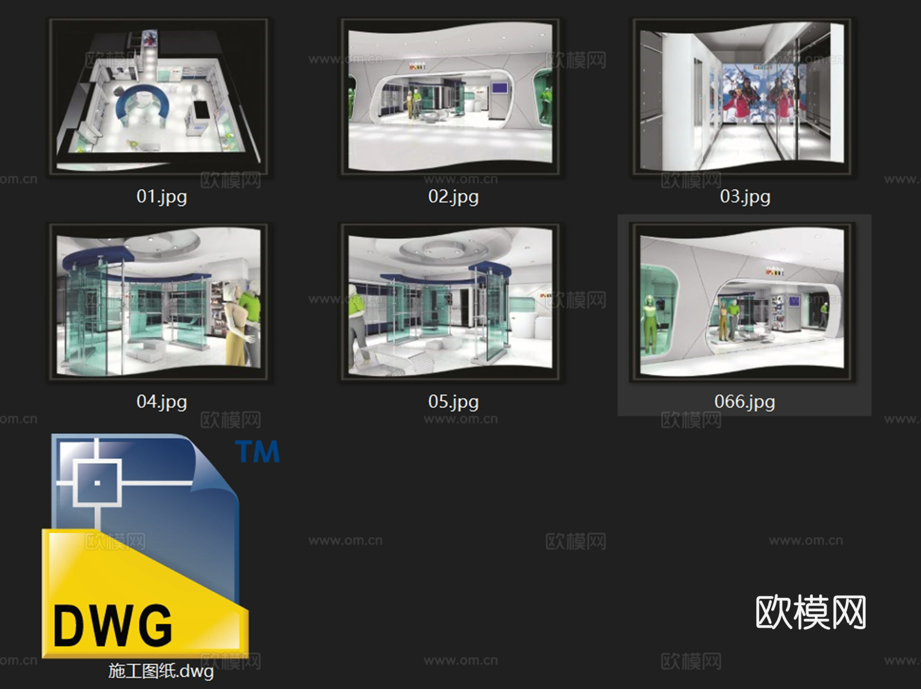 上海卡帕体育用品RUKKA服装店室内工装CAD施工图整套cad施工图