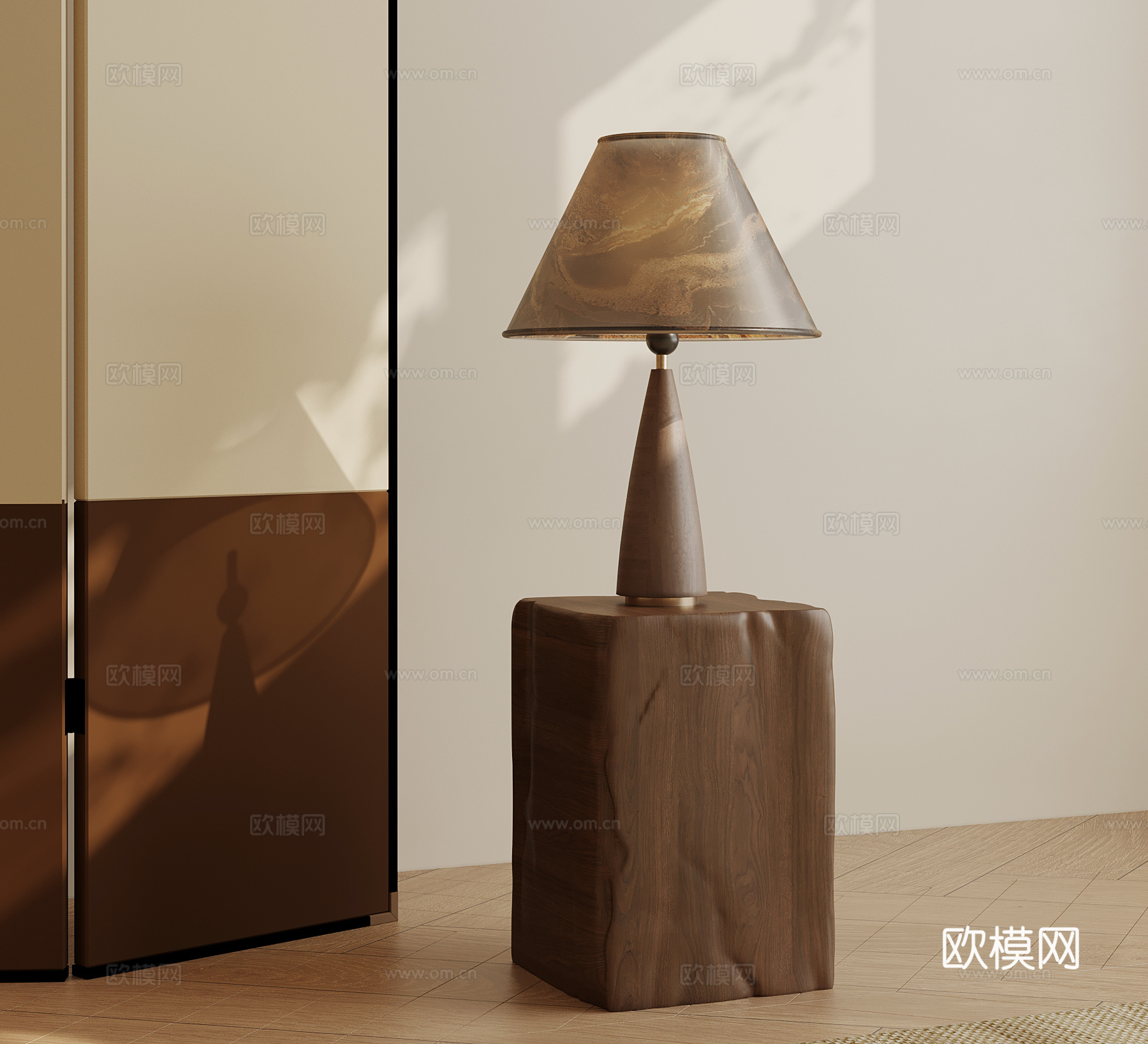 中古风台灯3d模型下载