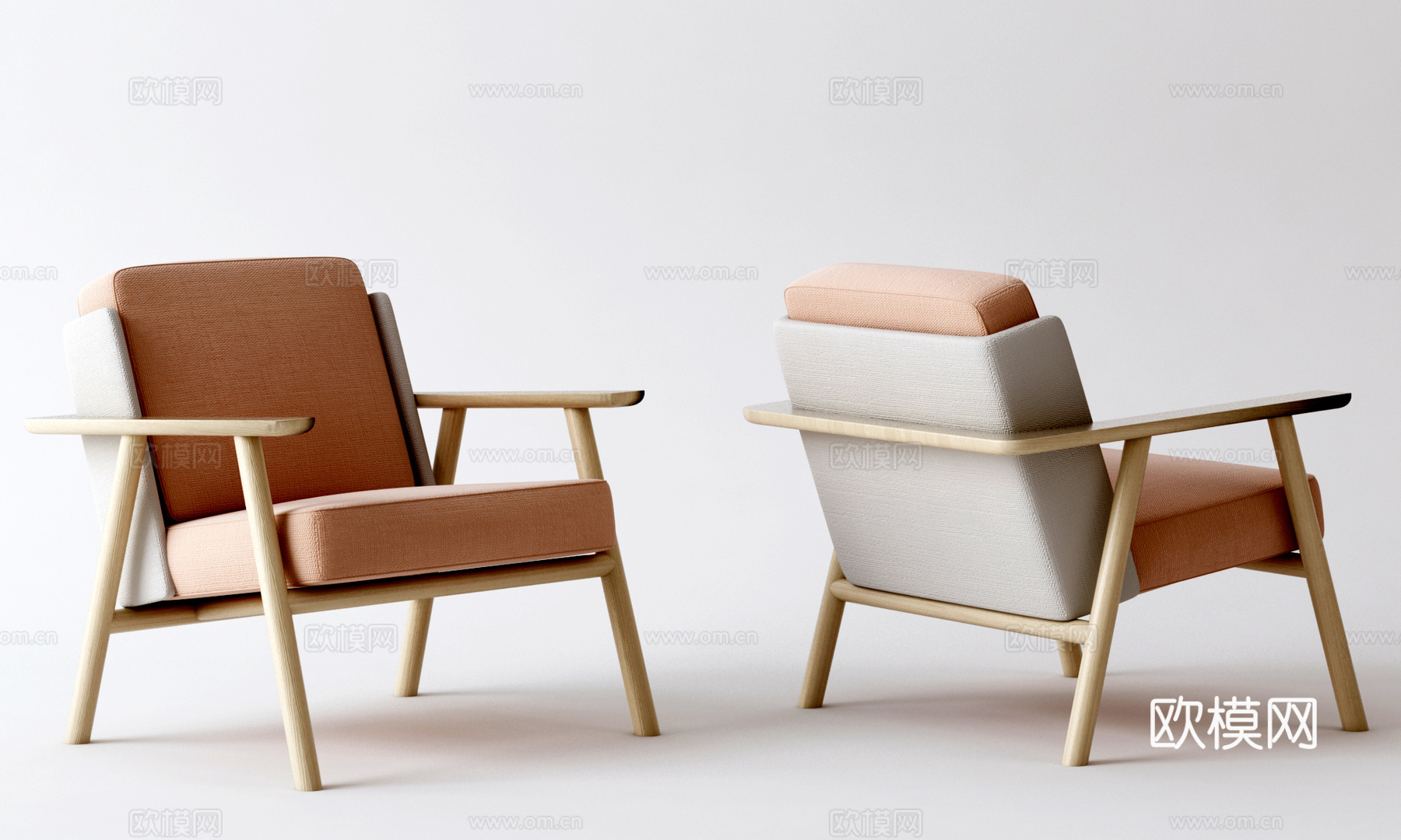 北欧休闲椅 休闲沙发 单椅3d模型下载