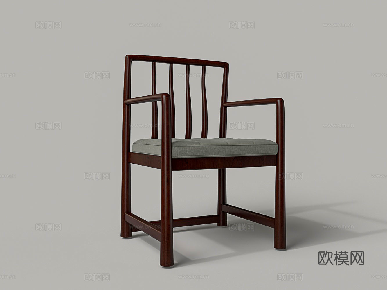 中式红木椅子3d模型