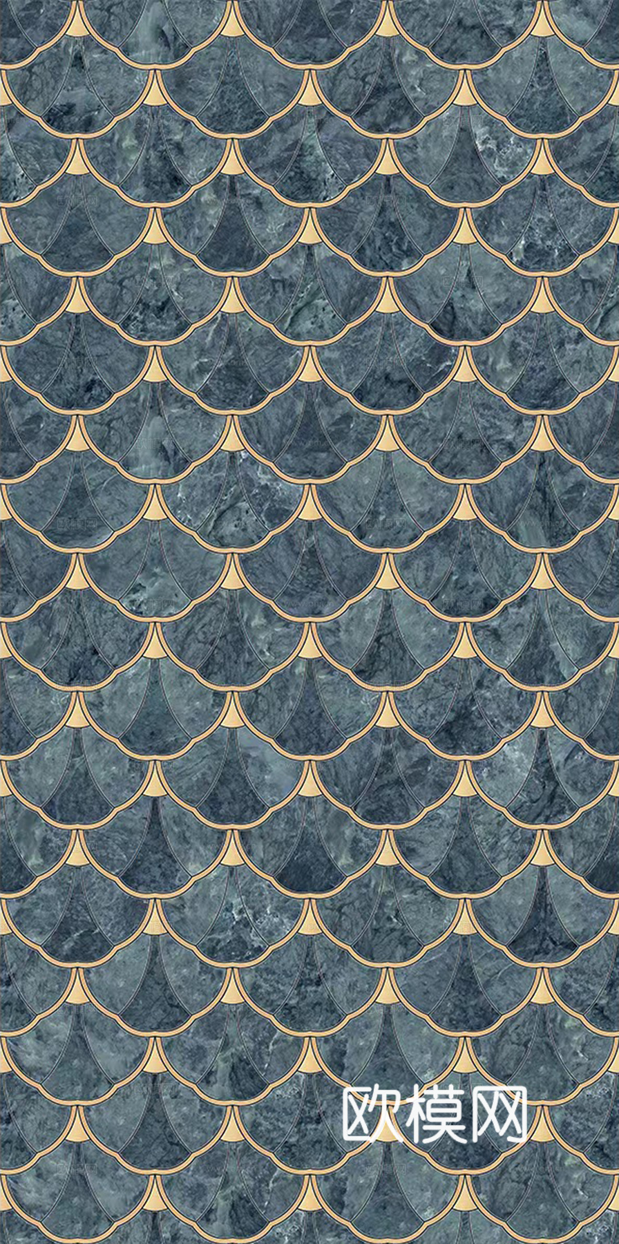 现代无缝轻奢鱼鳞砖 羽毛砖