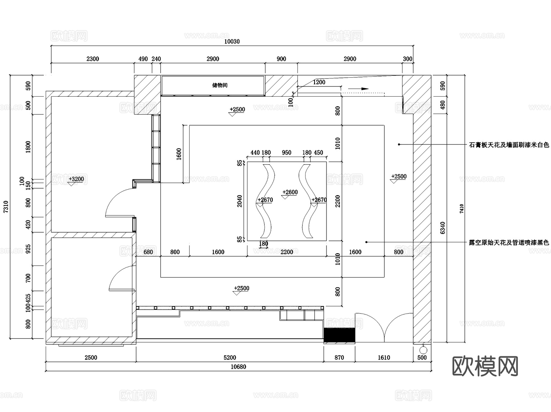 圣杰服饰服装店室内工装CAD施工图+3Dmax模型cad施工图