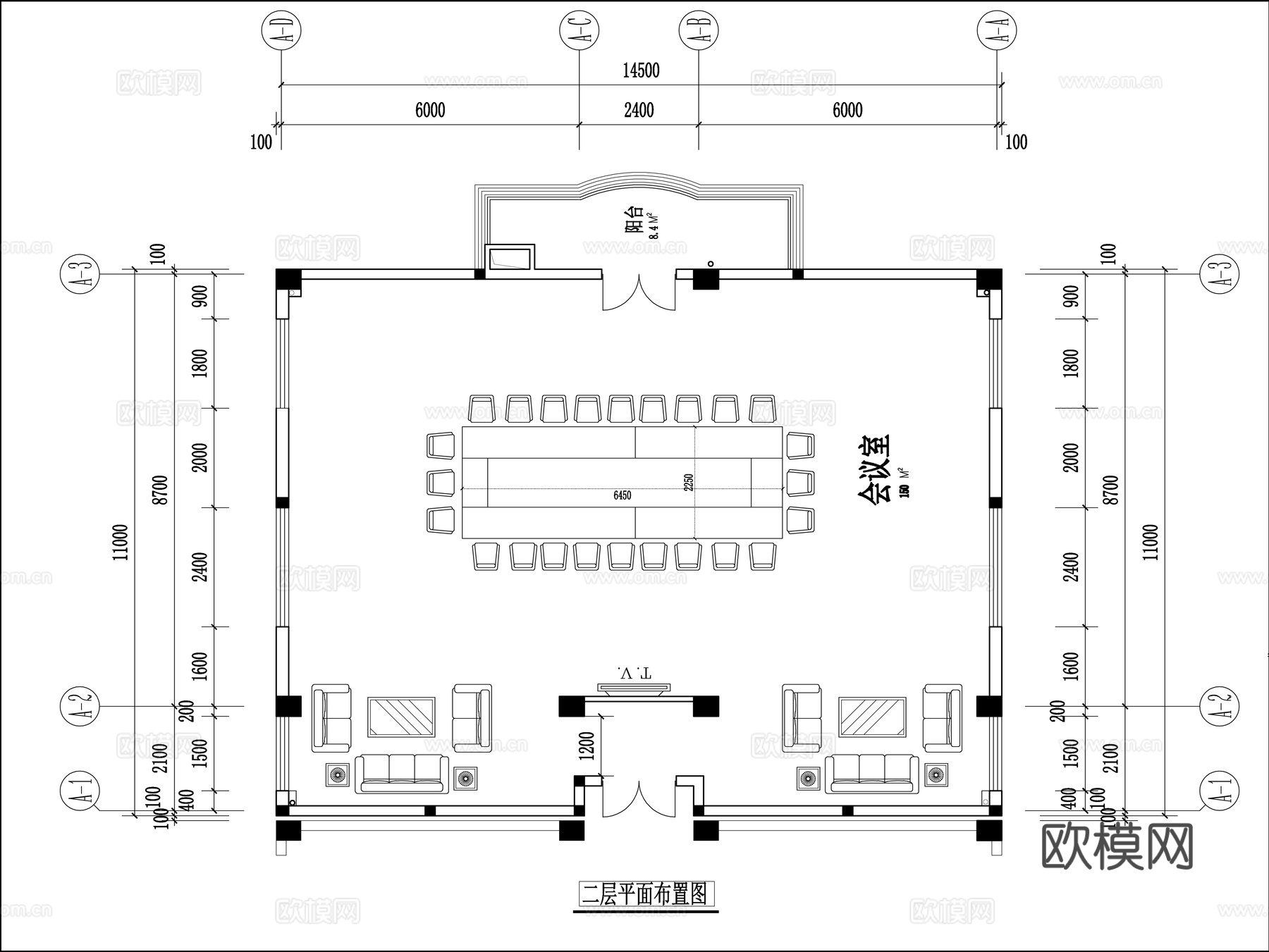 最新全套办公室施工图合集cad施工图