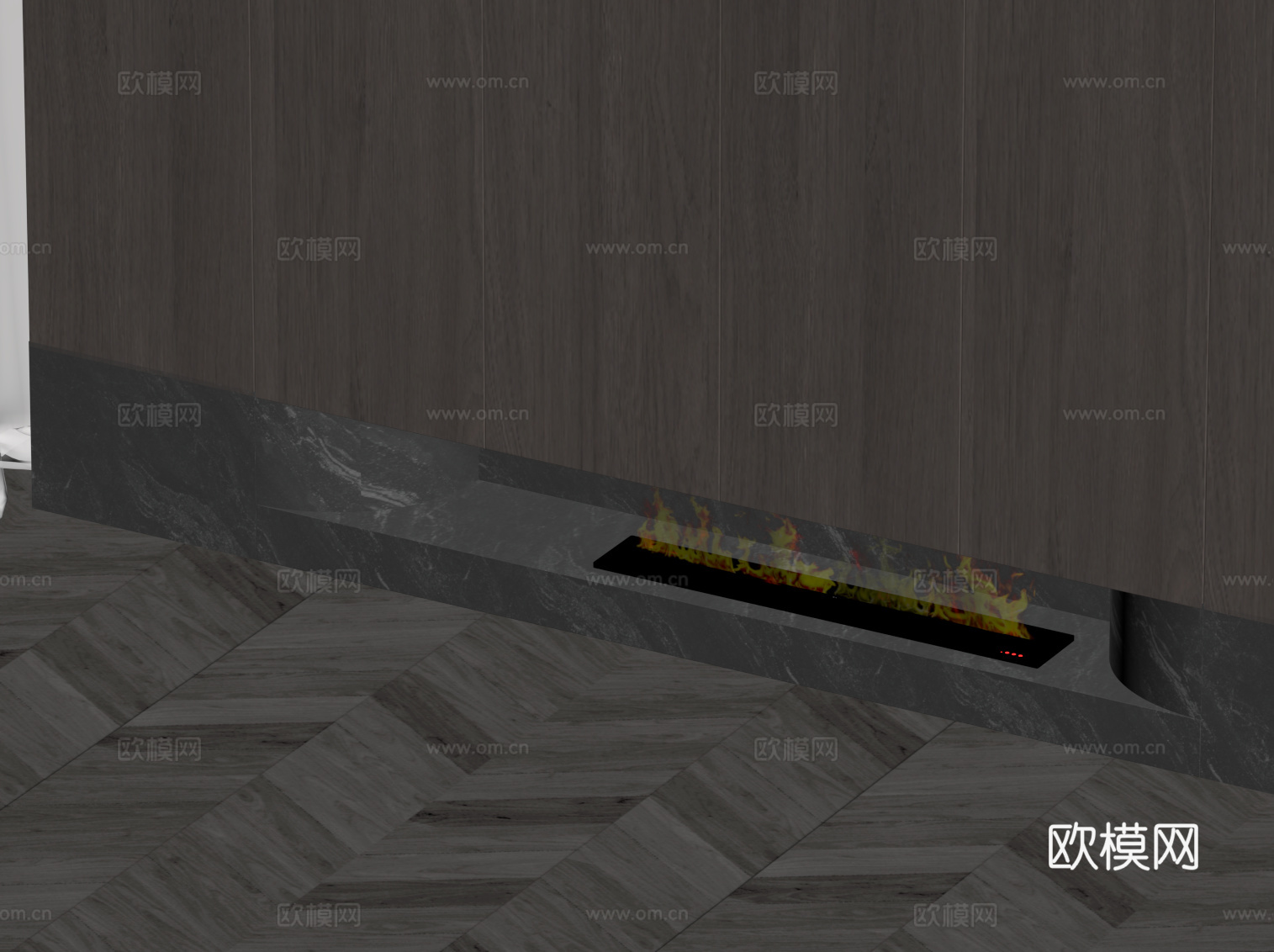 意式壁炉 火炉su模型