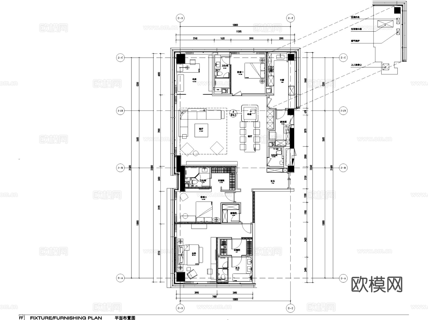 杭政储出10号地块2#楼公寓西边边套室内家装CAD施工图整套cad施工图
