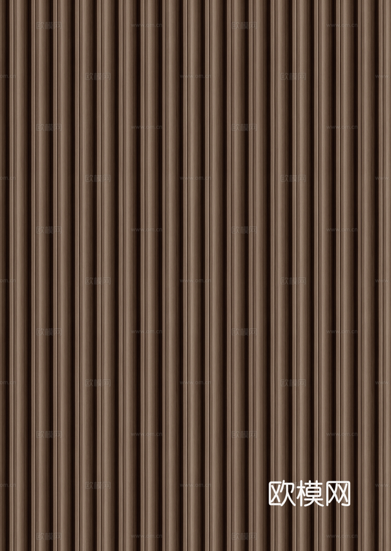 无缝深棕色木格栅 板材 长城板 波浪板