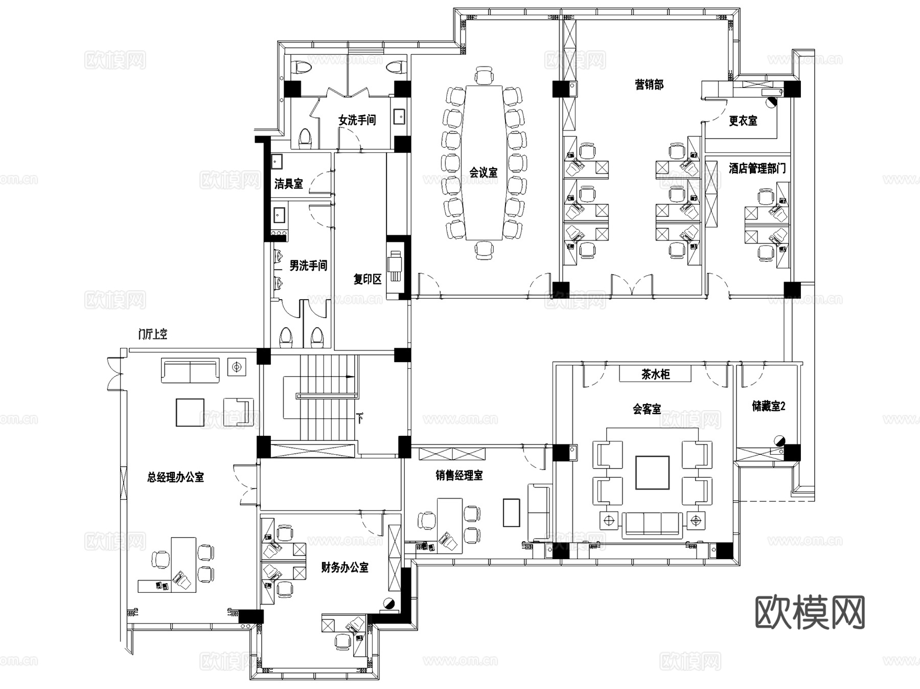 临平玉园销售展厅售楼处室内工装CAD施工图整套cad施工图