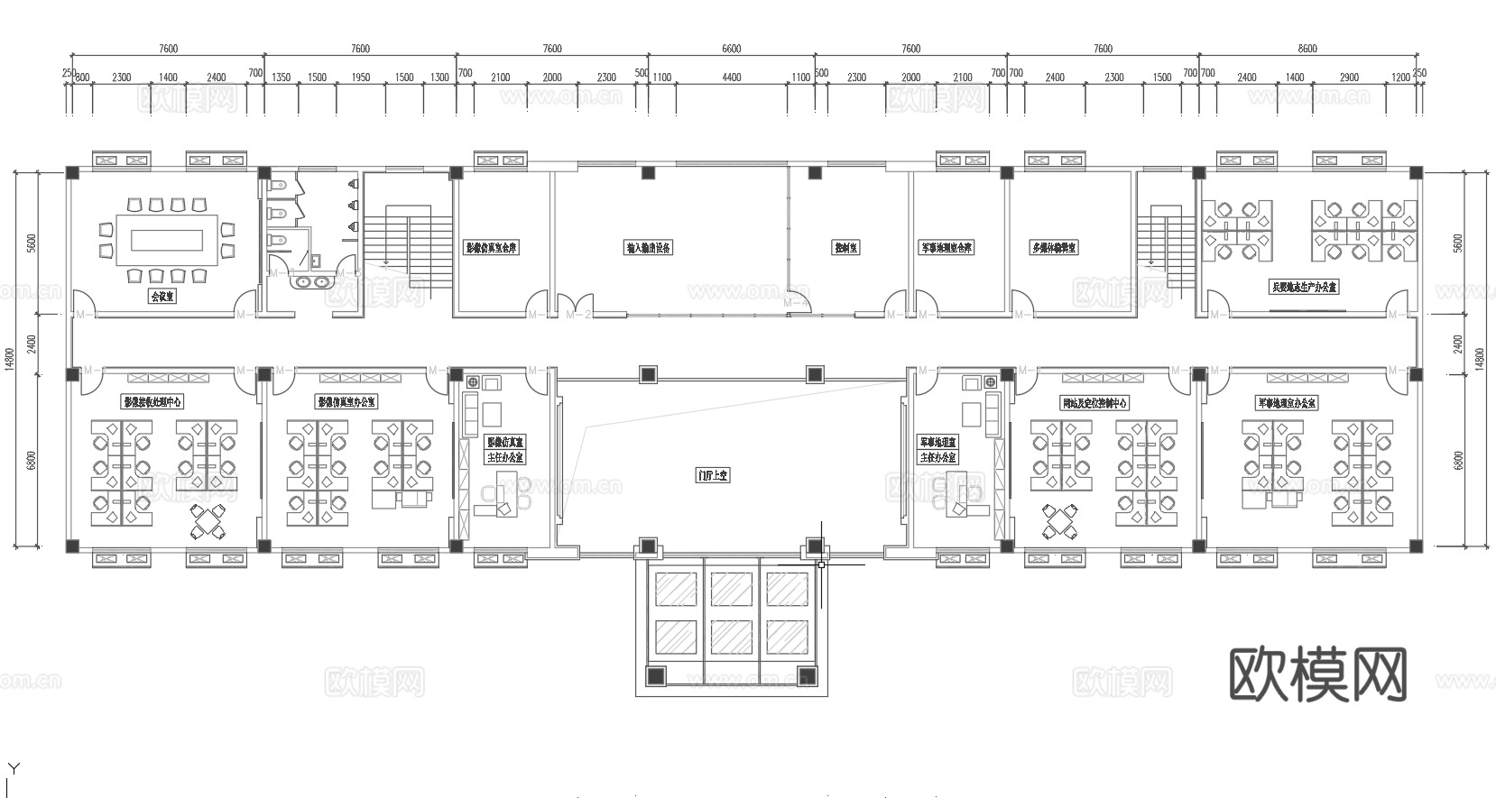 最新完整版办公室施工图合集cad施工图