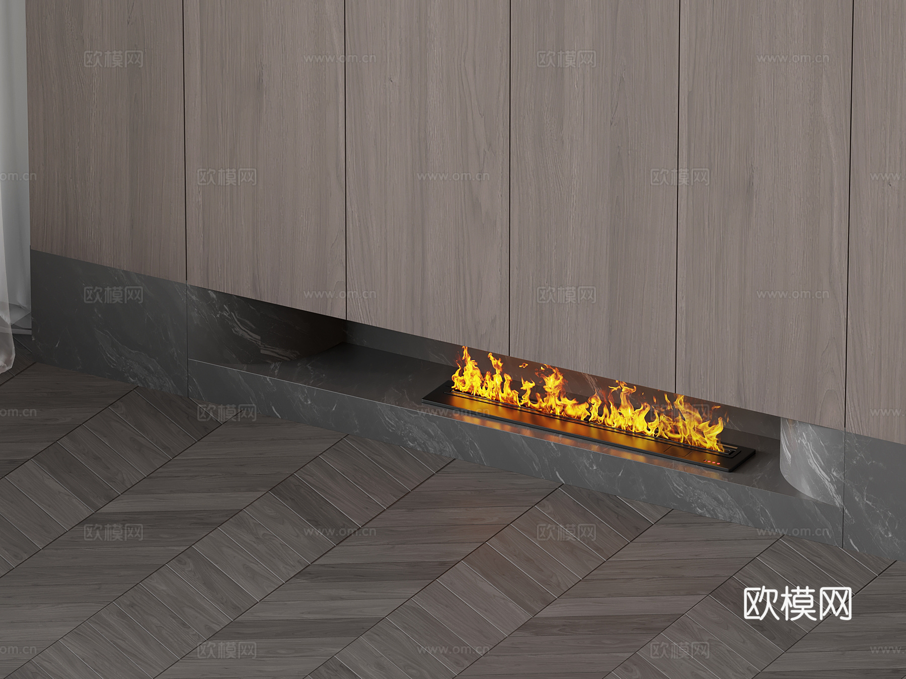 意式壁炉 火炉su模型