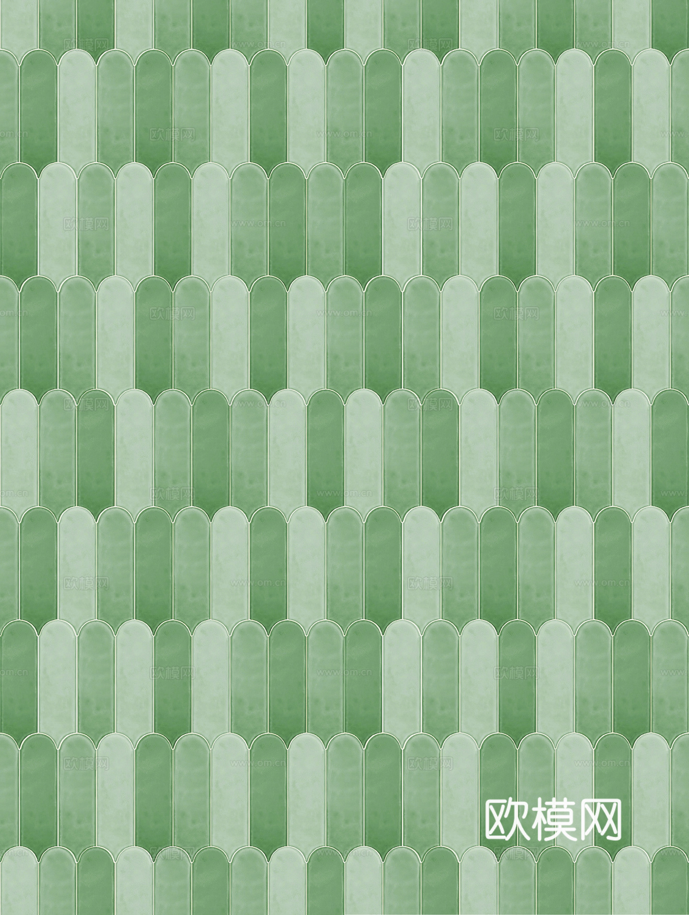 无缝绿色渐变羽毛砖瓷砖