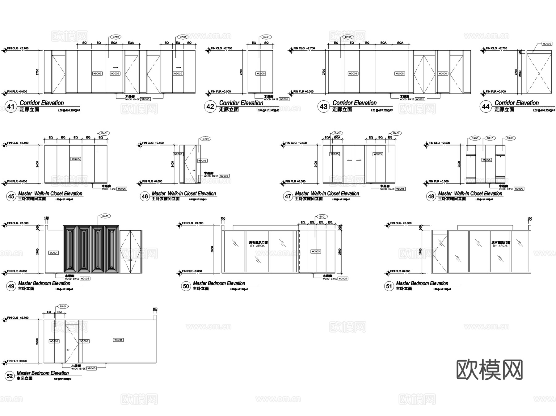广州珠江新城N5-1地块样板间室内家装CAD施工图整套cad施工图