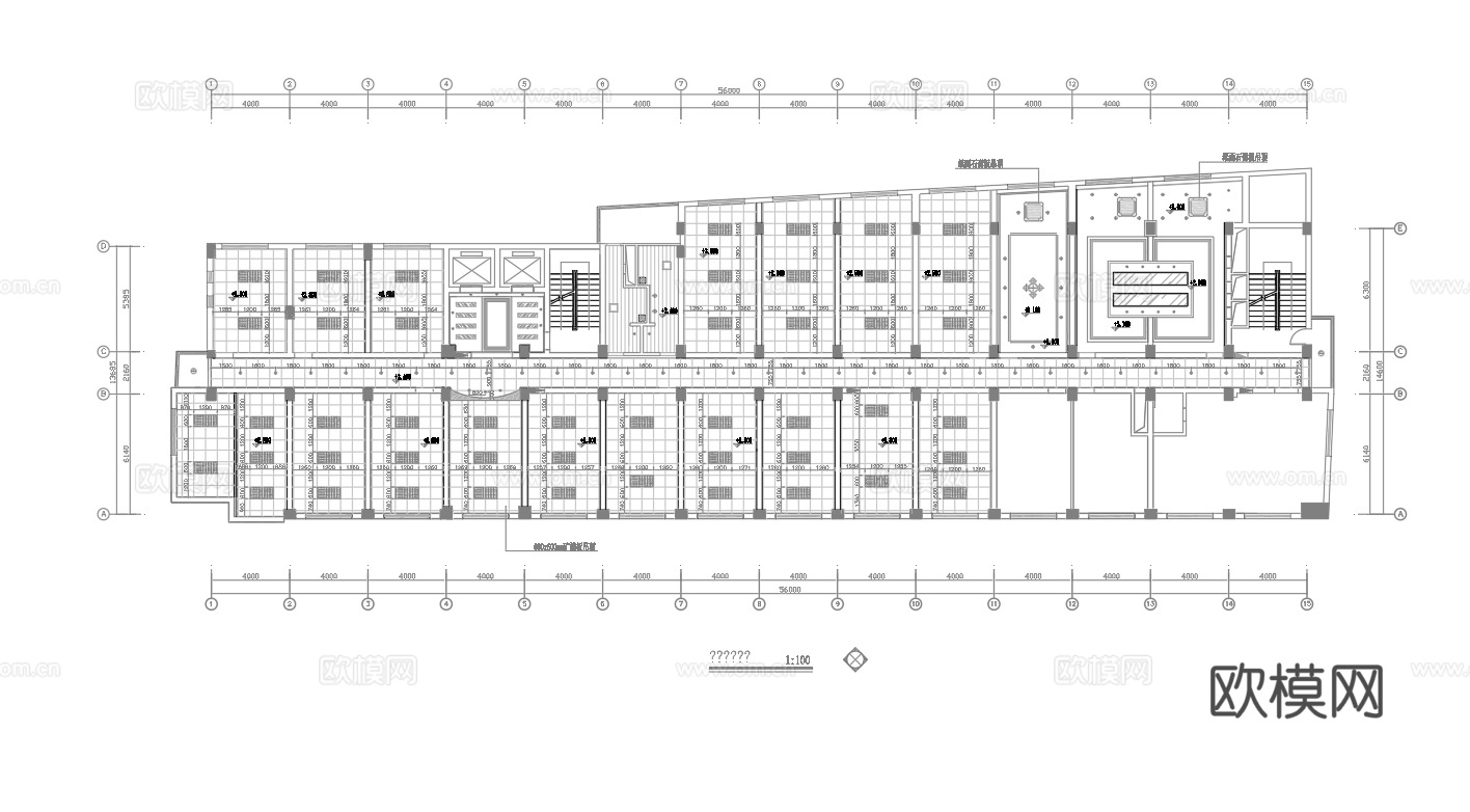 最新完整版办公室施工图合集cad施工图