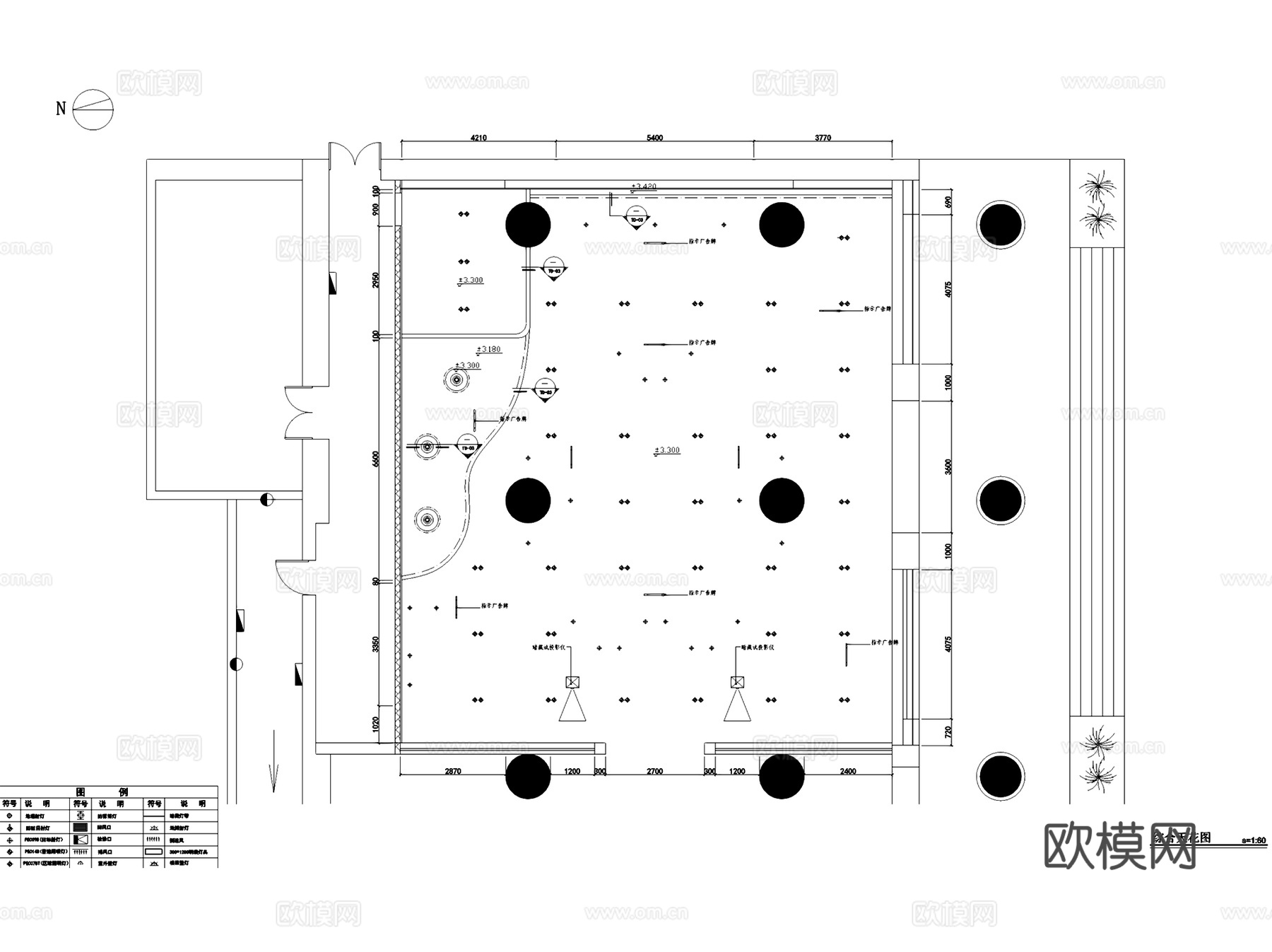中国联通太原品牌店营业厅室内工装CAD施工图cad施工图