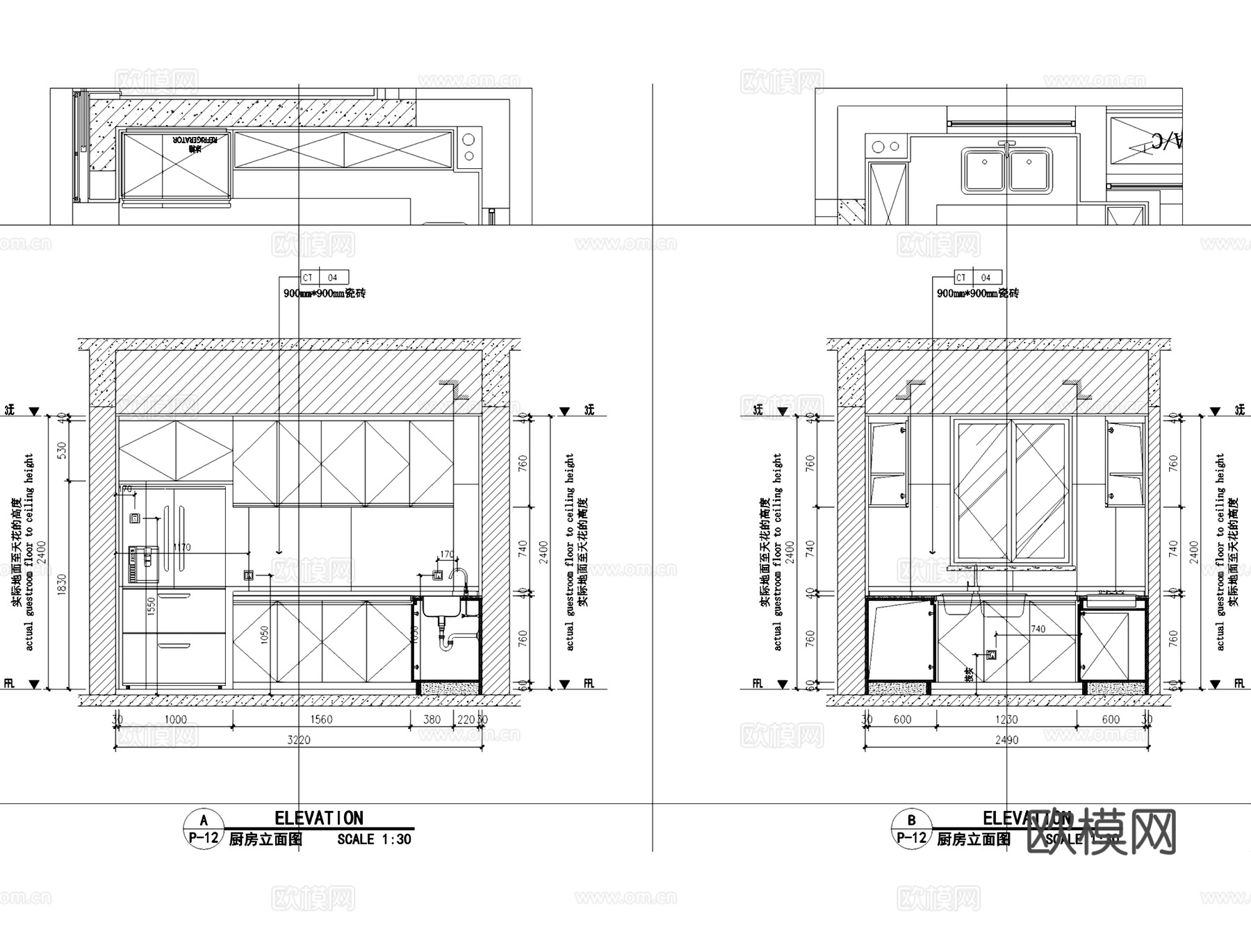 南信愉珑湾2栋2101室内家装CAD施工图整套cad施工图