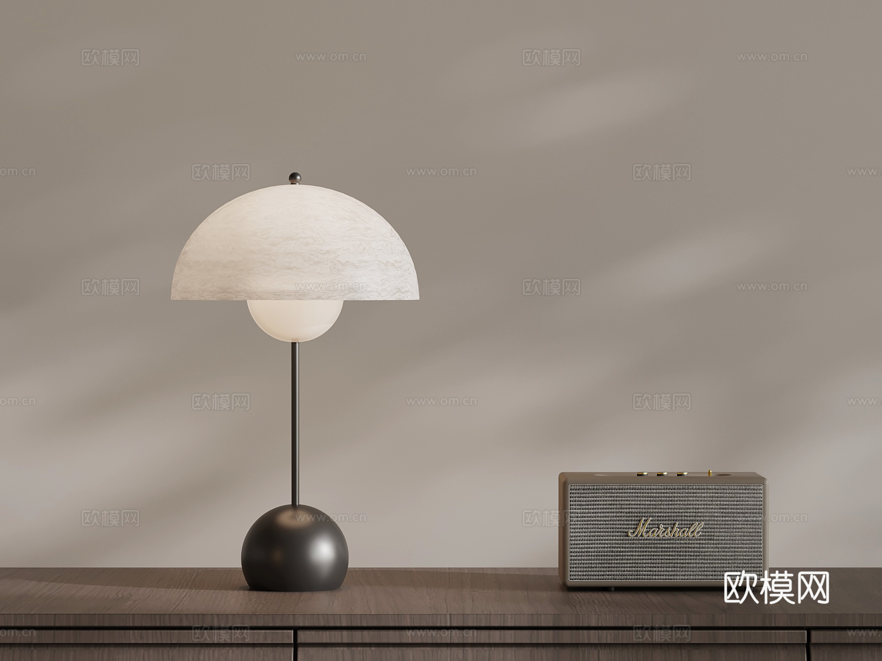 现代意式台灯su模型