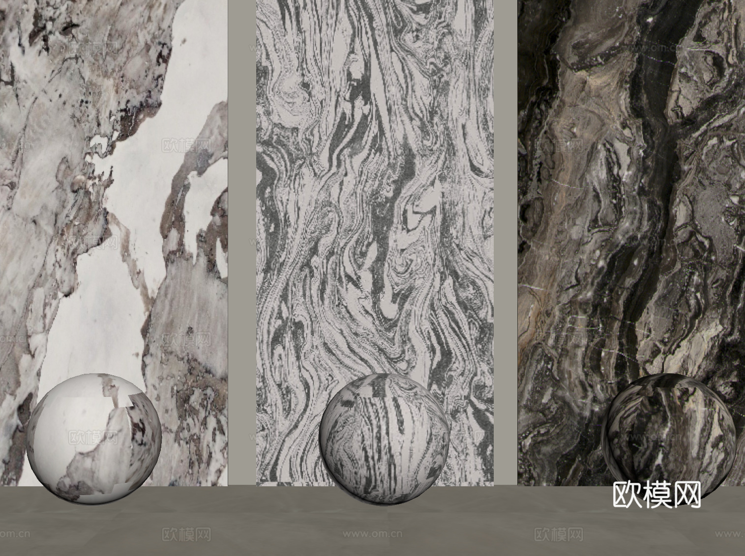 现代意式石材su模型