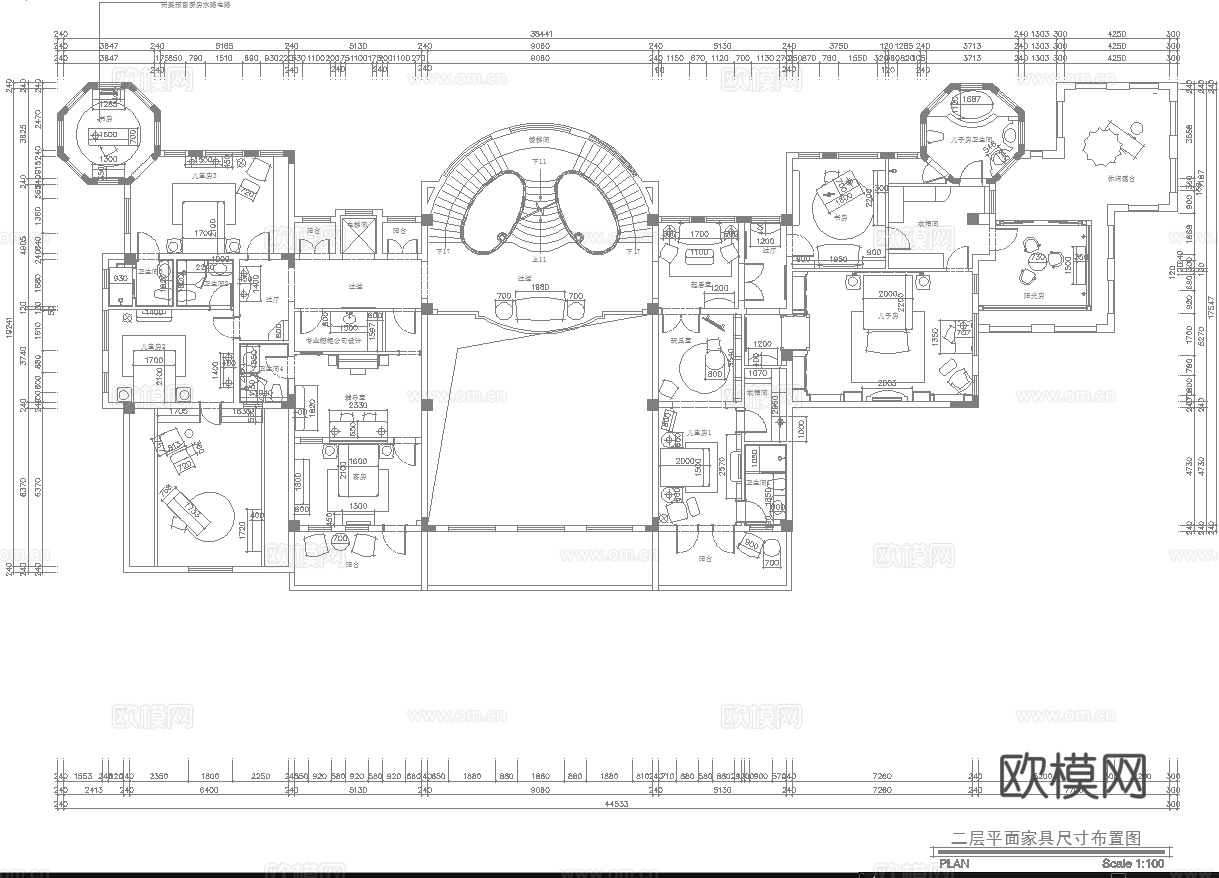最新完整版欧式会所施工图合集cad施工图