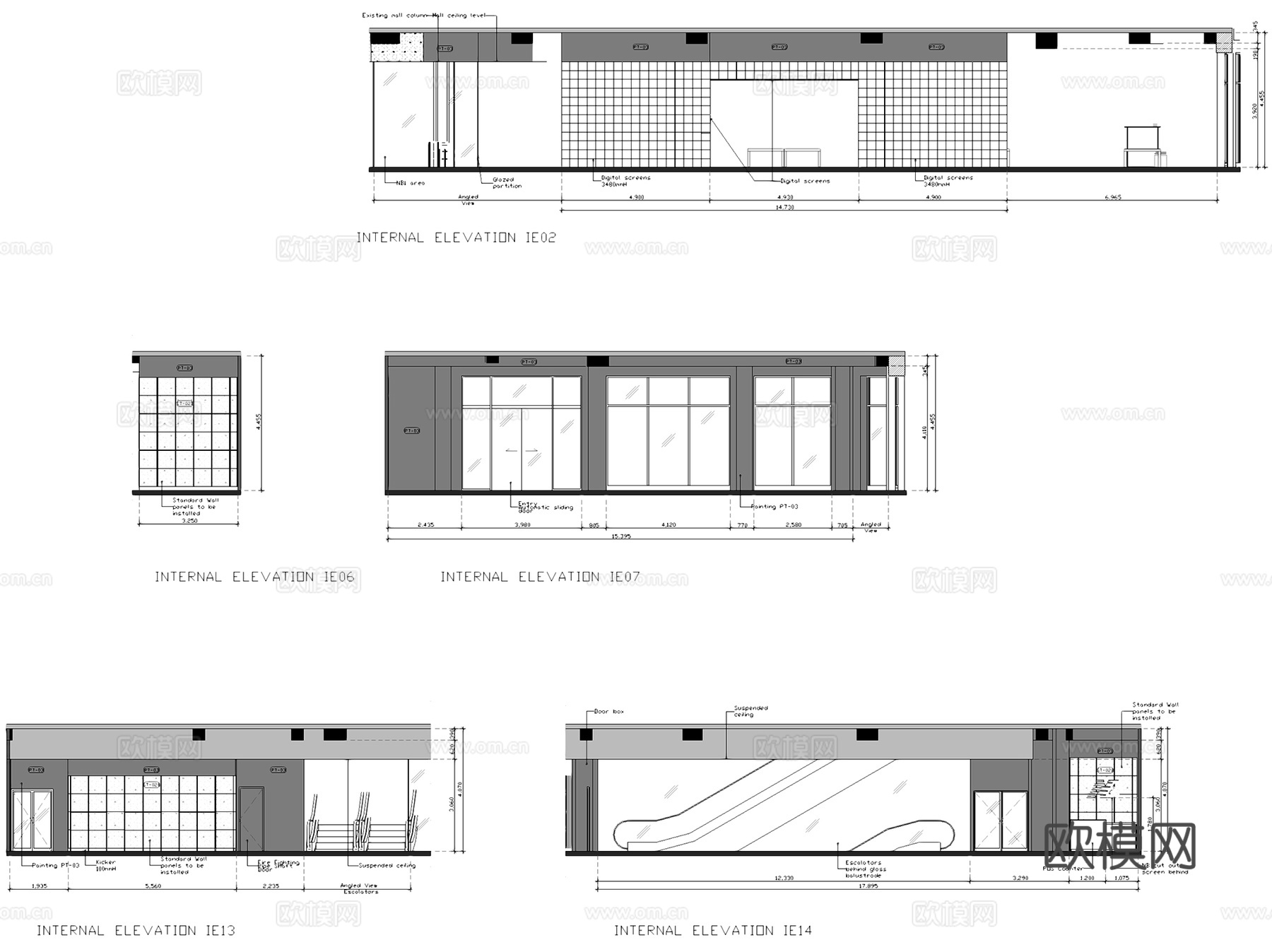 上海新百伦New Balance运动品牌服装店室内工装CADcad施工图