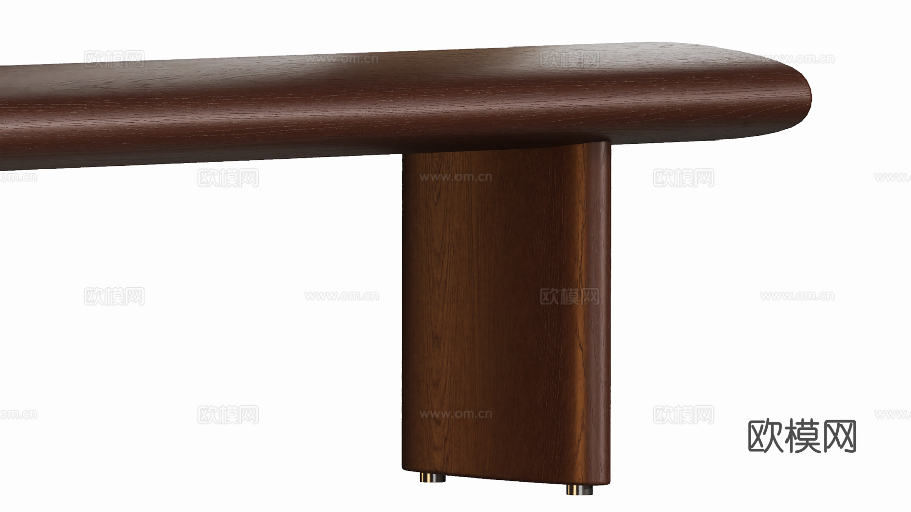 现代中古条凳床尾凳su模型