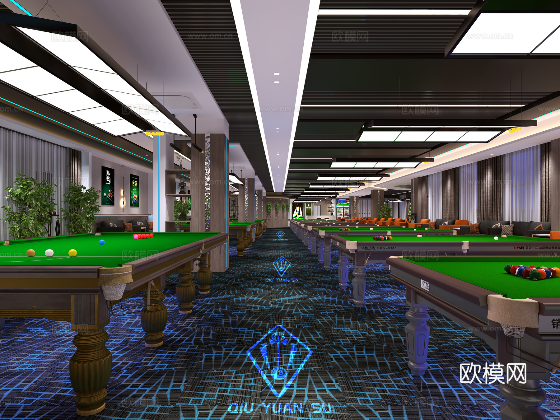 最新全套 780平台球俱乐部 施工图 效果图合集cad施工图