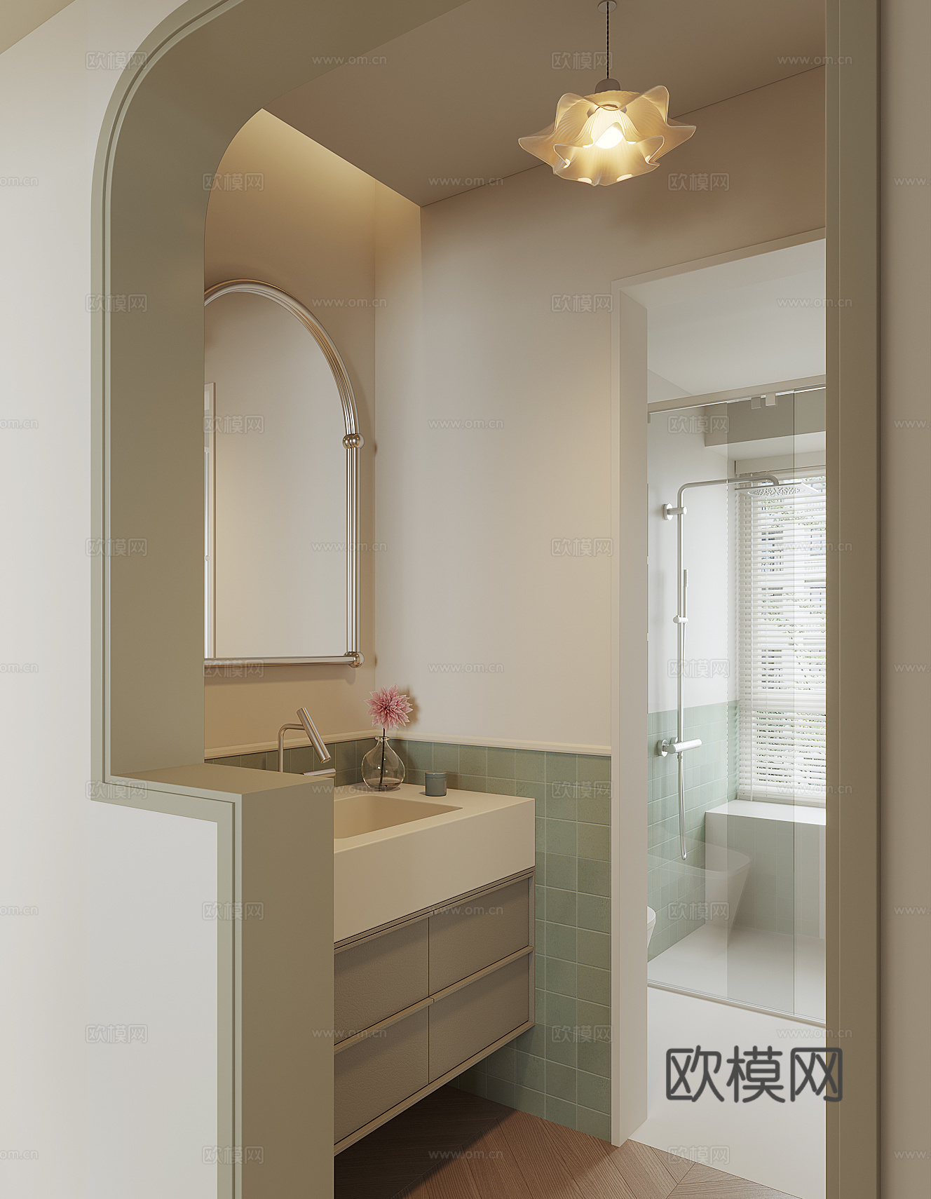 现代法式卫生间su模型