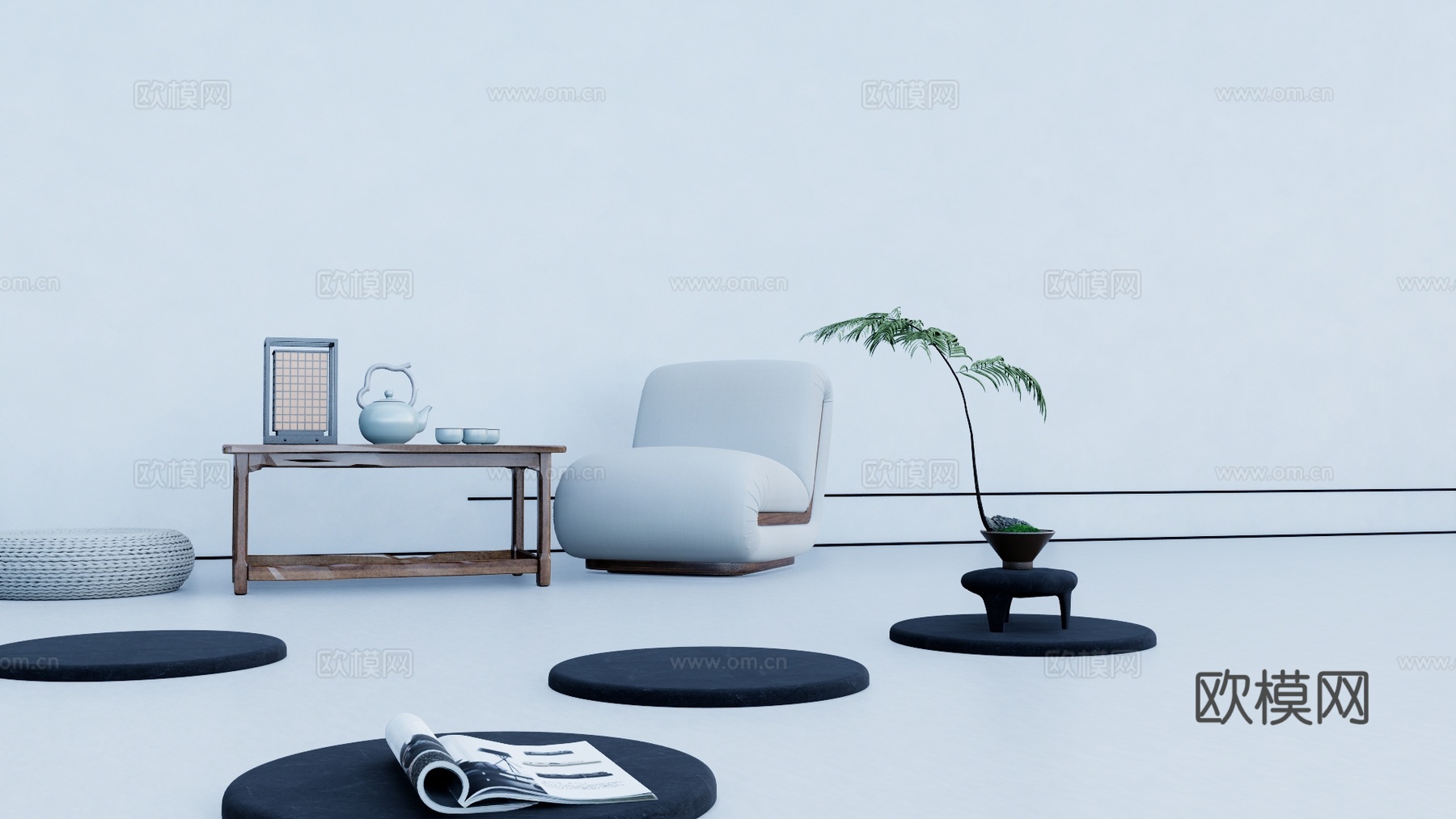 茶桌 茶台 家装 茶桌椅 茶几 茶具su模型