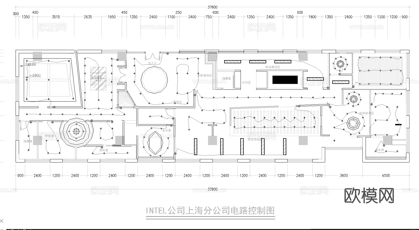 最新完整版办公室施工图合集cad施工图