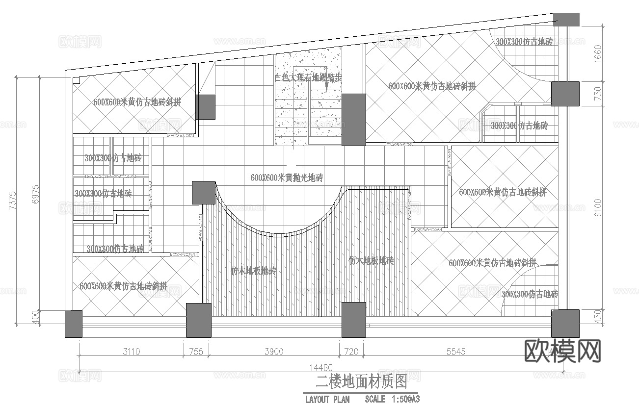 最新完整版美容美发施工图合集cad施工图