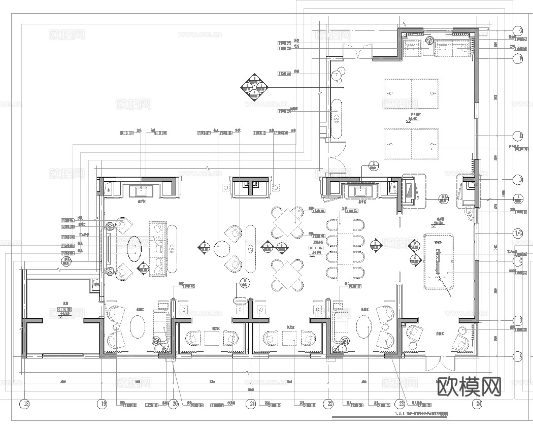 最新全套 棋牌室会所 施工图合集cad施工图