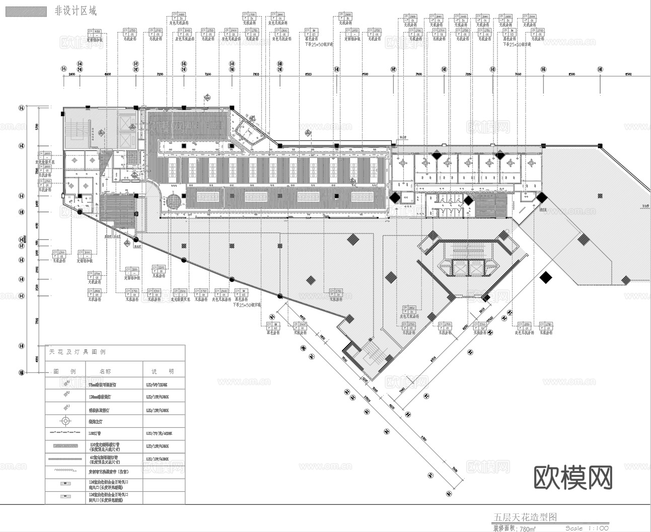 最新全套 780平台球俱乐部 施工图 效果图合集cad施工图