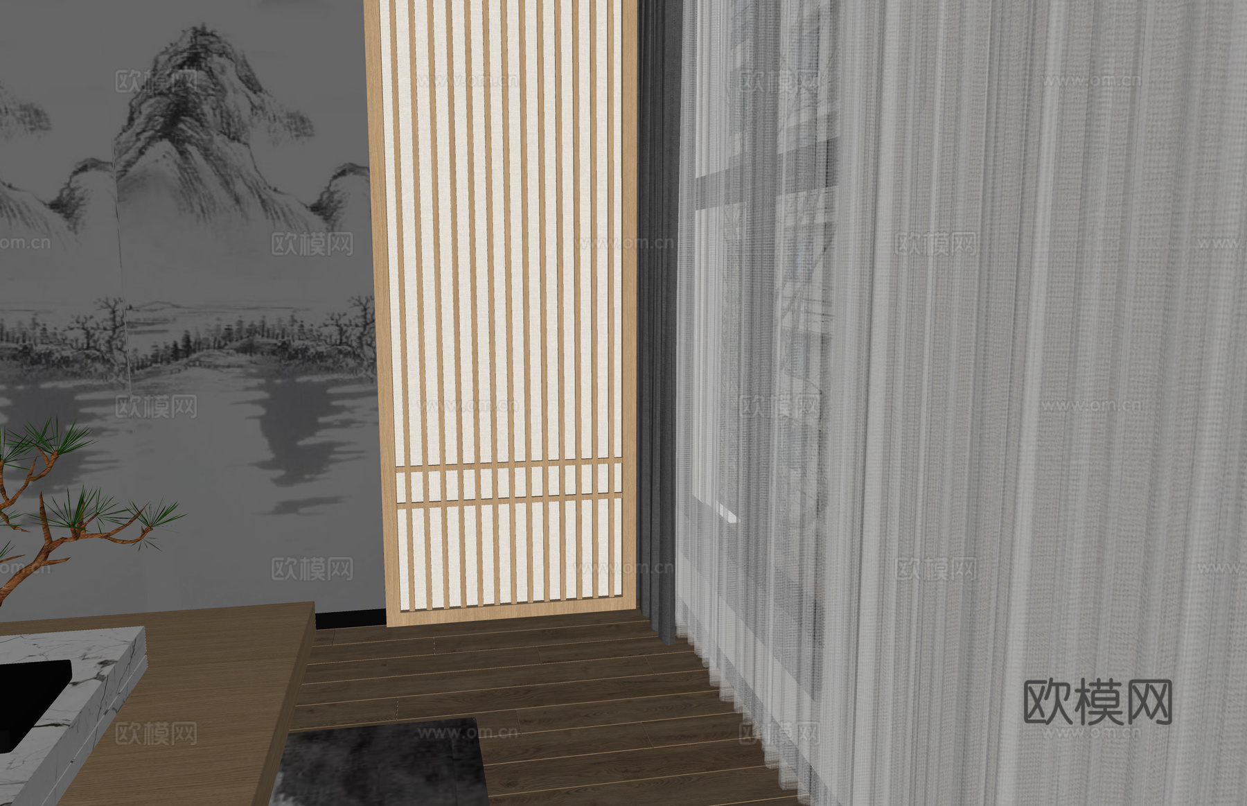 茶具 茶台 茶几 茶桌 家装 茶室 茶桌组合su模型