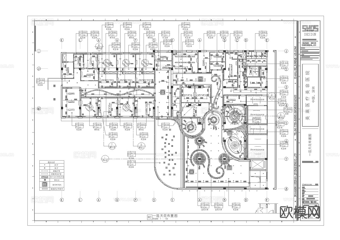 最新完整版美容医院施工图合集cad施工图