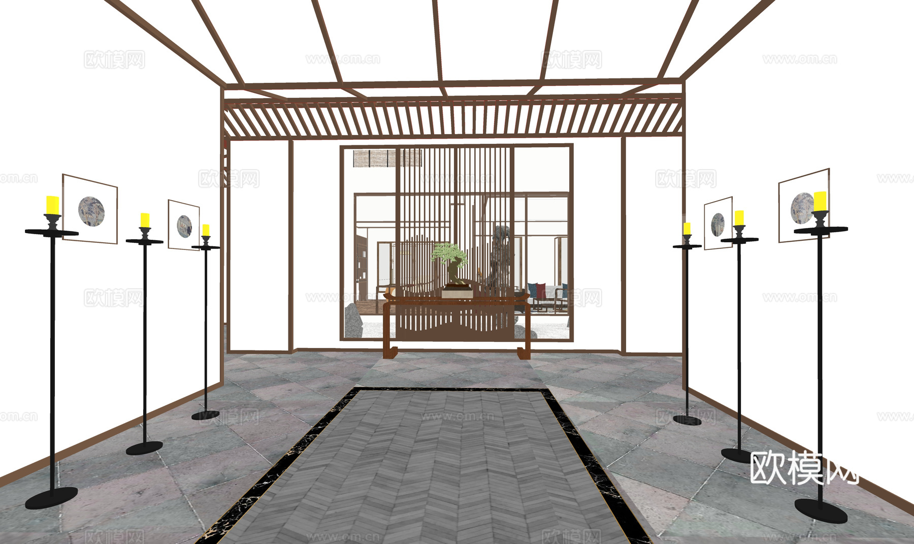 茶桌 茶台 家装 茶桌椅 茶几 茶具su模型