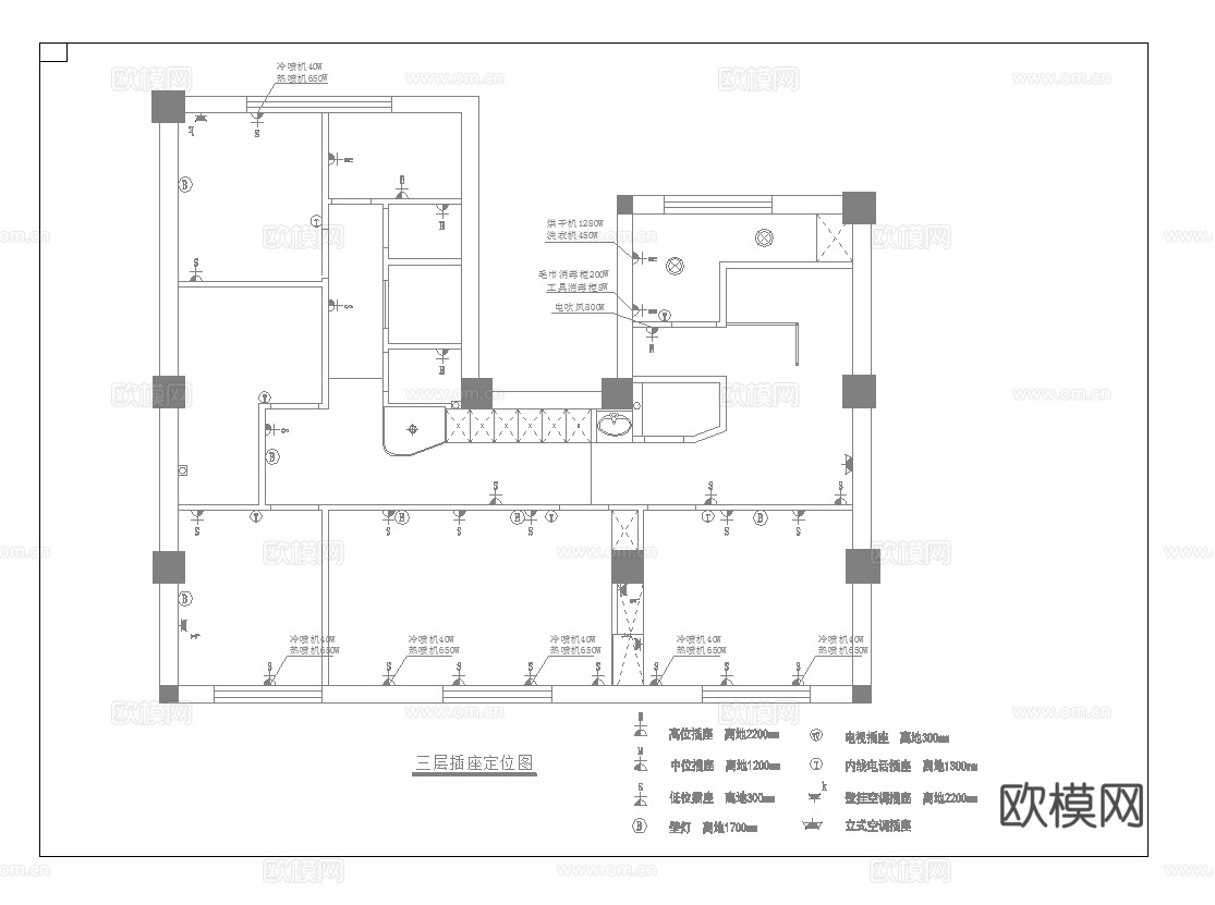 最新完整版美容院施工图合集cad施工图