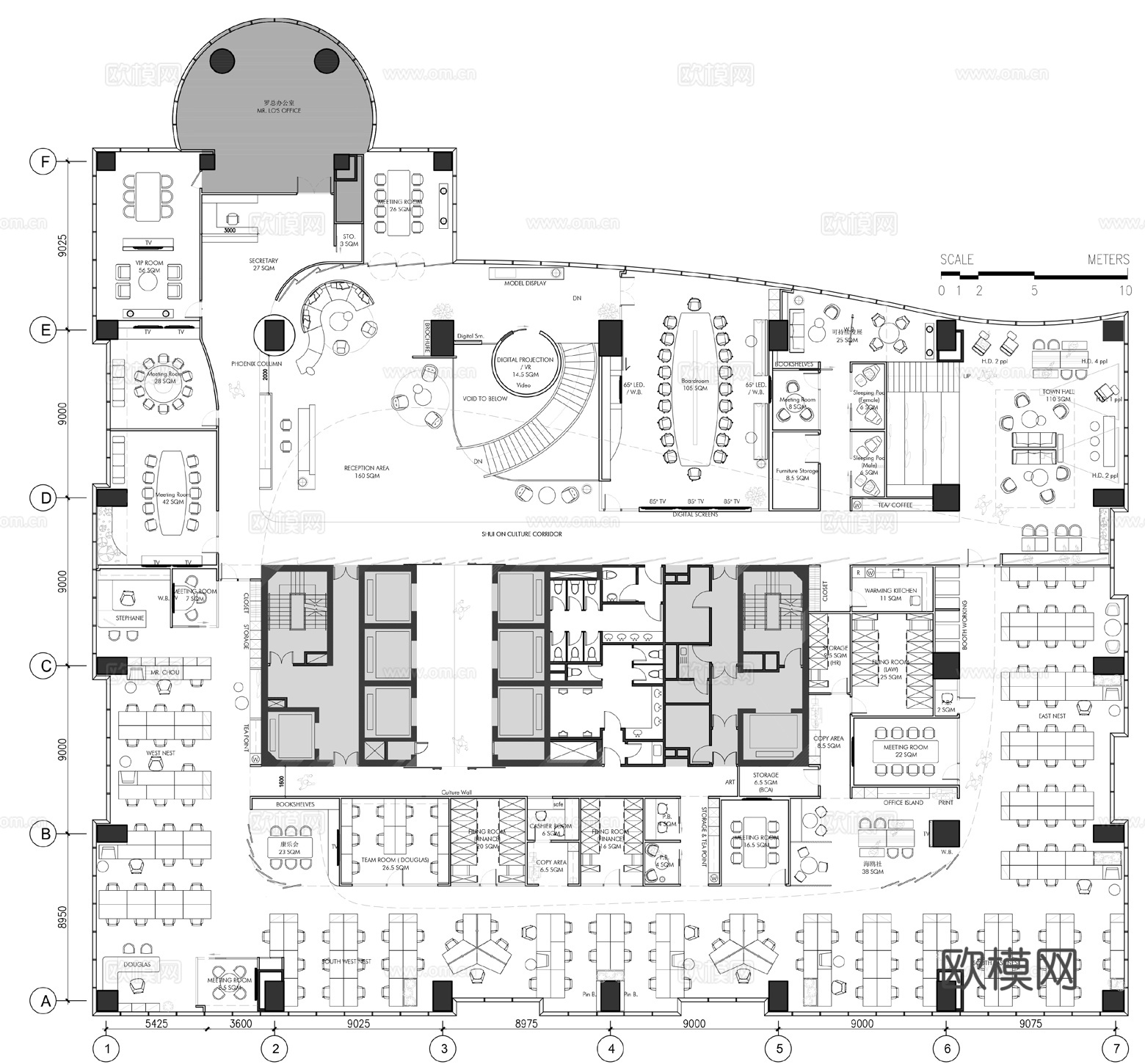 最新完整版办公楼施工图合集cad施工图